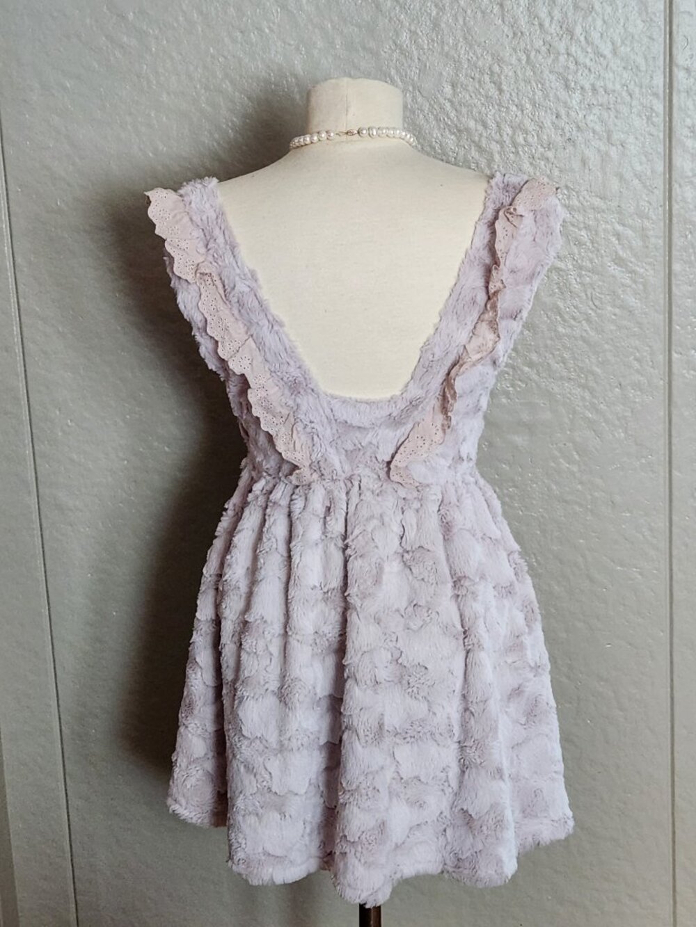 Liz Lisa fluffy faux fur corset style dress RARE coquette autumn - Picture 2 of 3